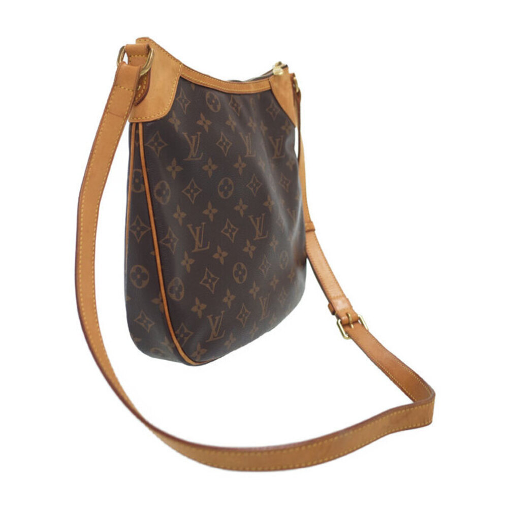Louis Vuitton Odeon Shoulder Leather Bag Monogram Brown